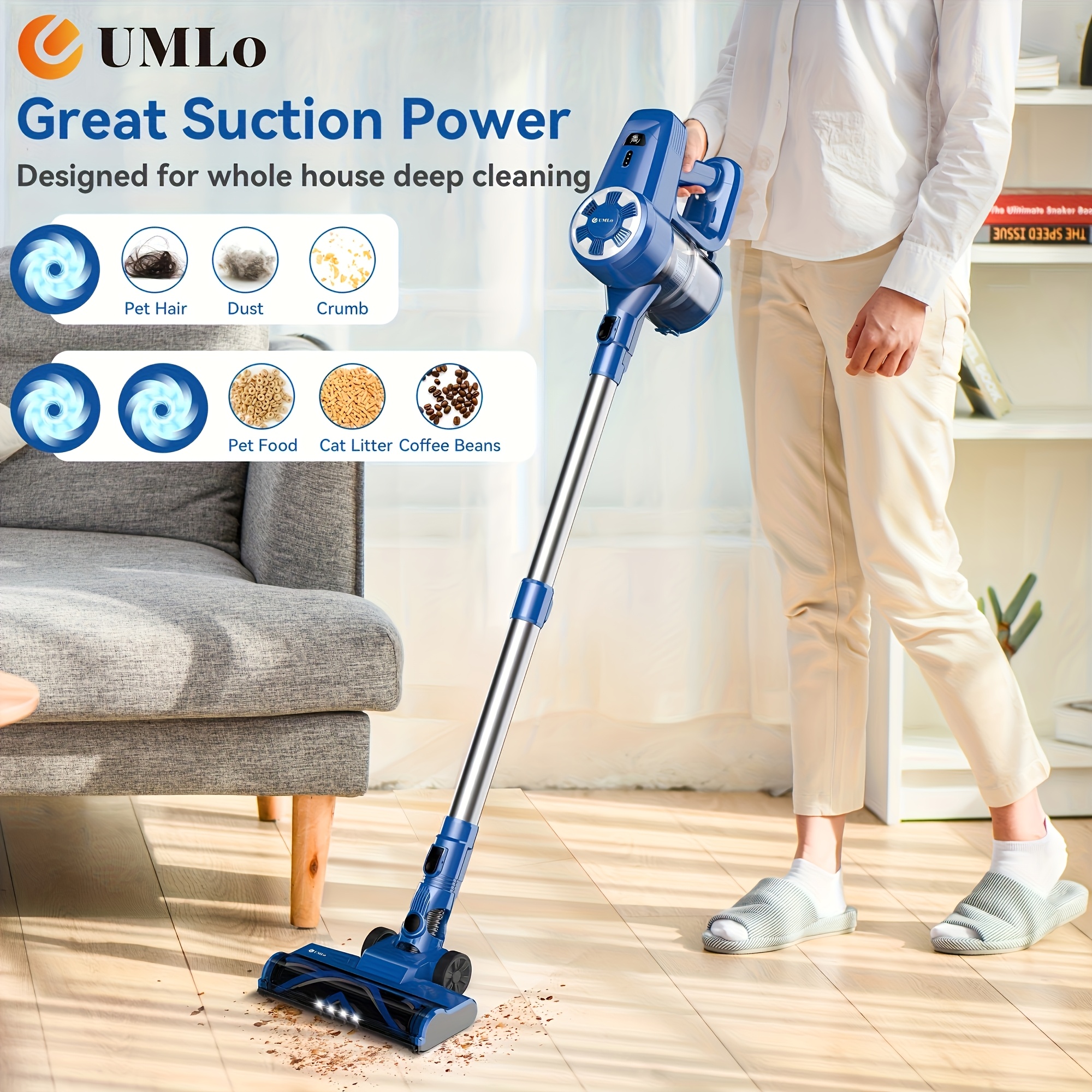 Pet Supplies Hours - Lightweight Home Vacuum Cleaner 46Kpa Powerful