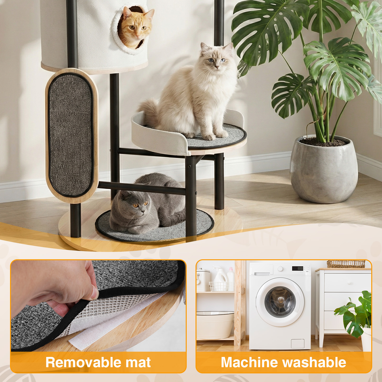 Pet X Supplies & Tack Grooming - 66-Inch Cat Tree with Scratching Post
