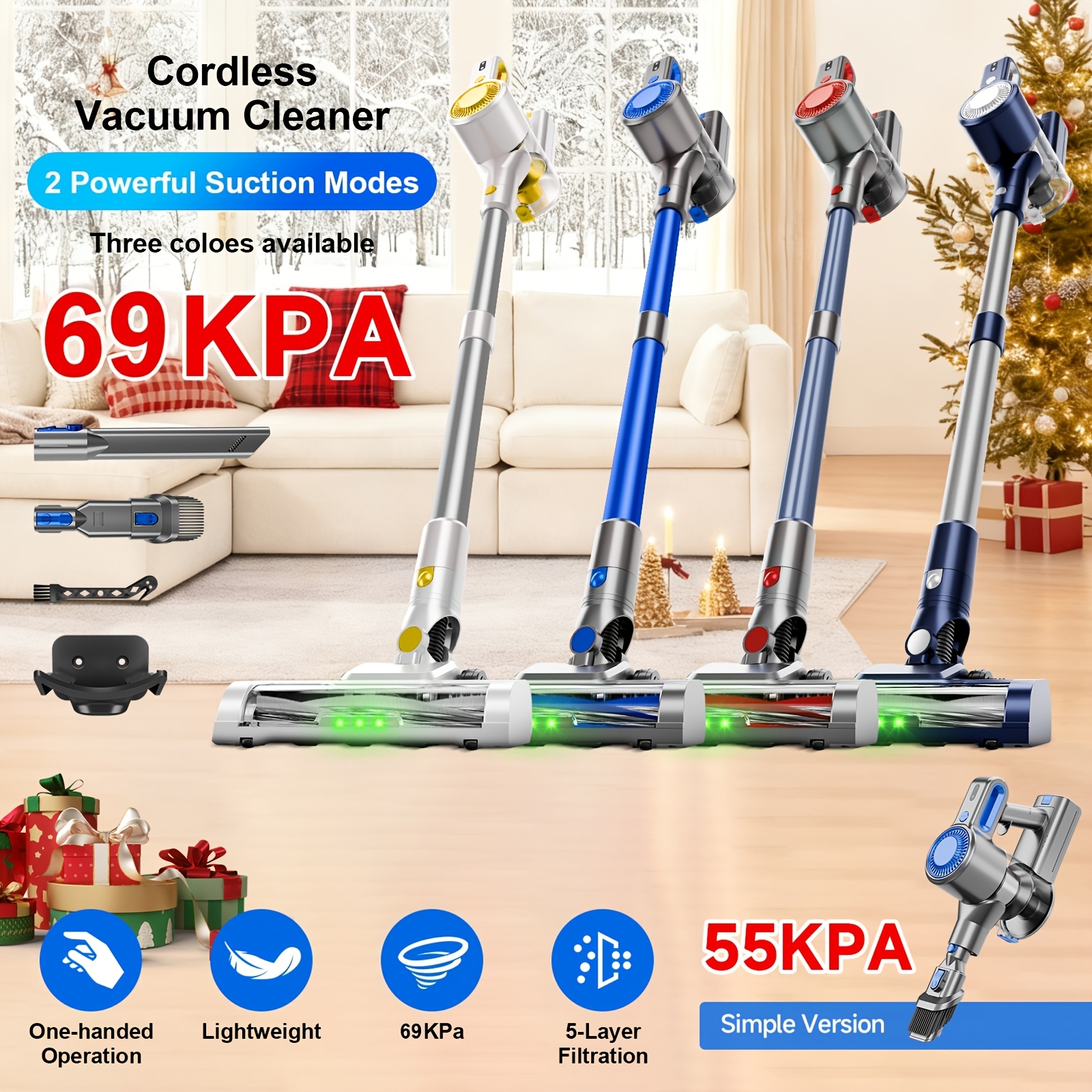 Pet Supplies Hours - 55-69 KPA Corded/Cordless Vacuum Cleaner with