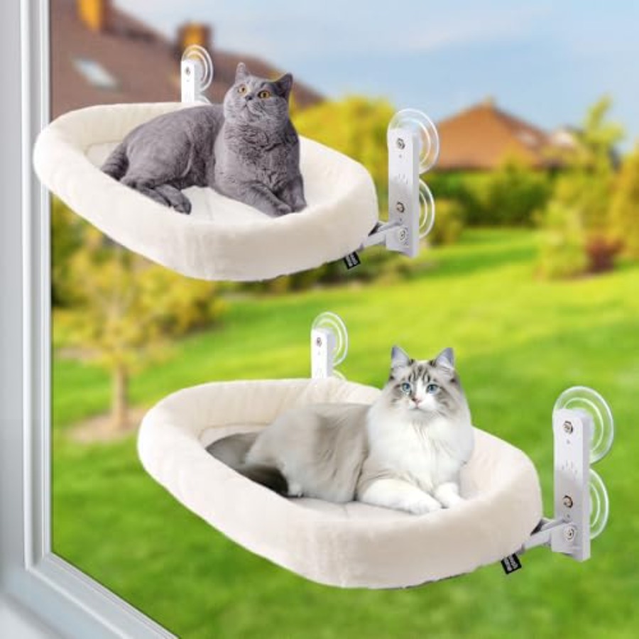 Cat Window Perch - 2PCS Cat Window Perch Hammock Cordless