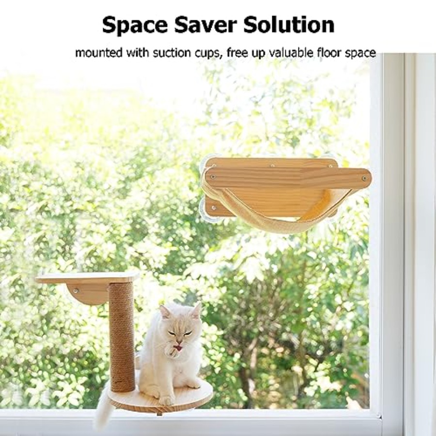 Cat Window Hammock Bed 4pcs/Se - Cat Window Perch ulasan dan harga