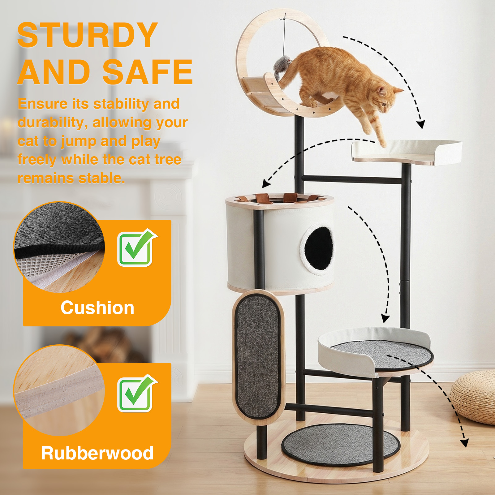 66-Inch Cat Tree with Scratchi - Pet X Supplies & Tack Grooming ulasan dan harga
