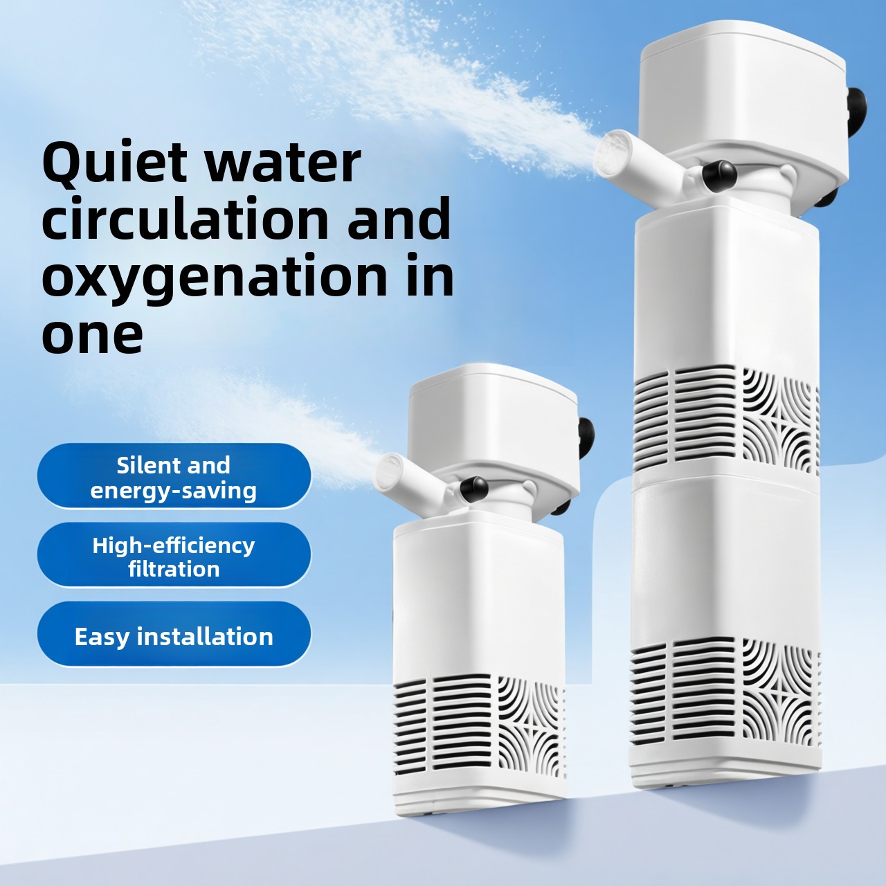 Ultra-Quiet Small Three-In-One - Fish Tank Filter Pump ulasan dan harga