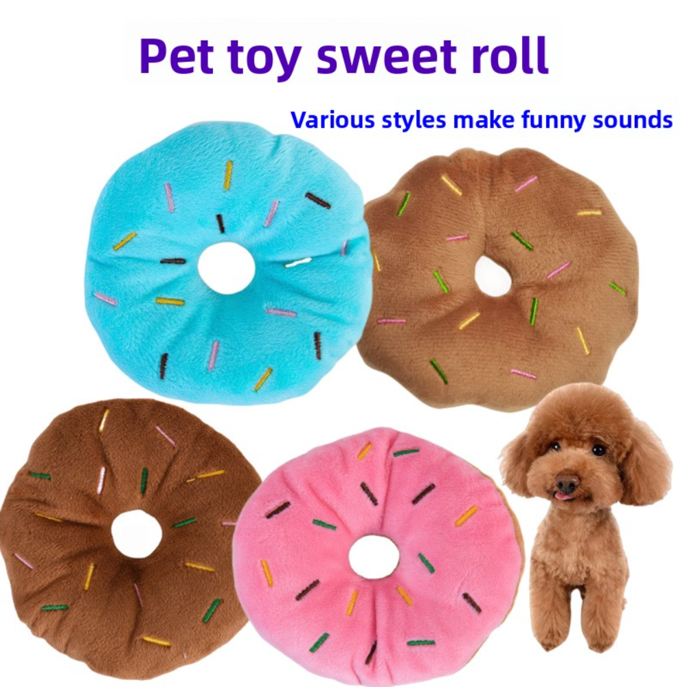 Pet Voice Dog Plush Doughnut T - Pet Supplies In Amazon ulasan dan harga