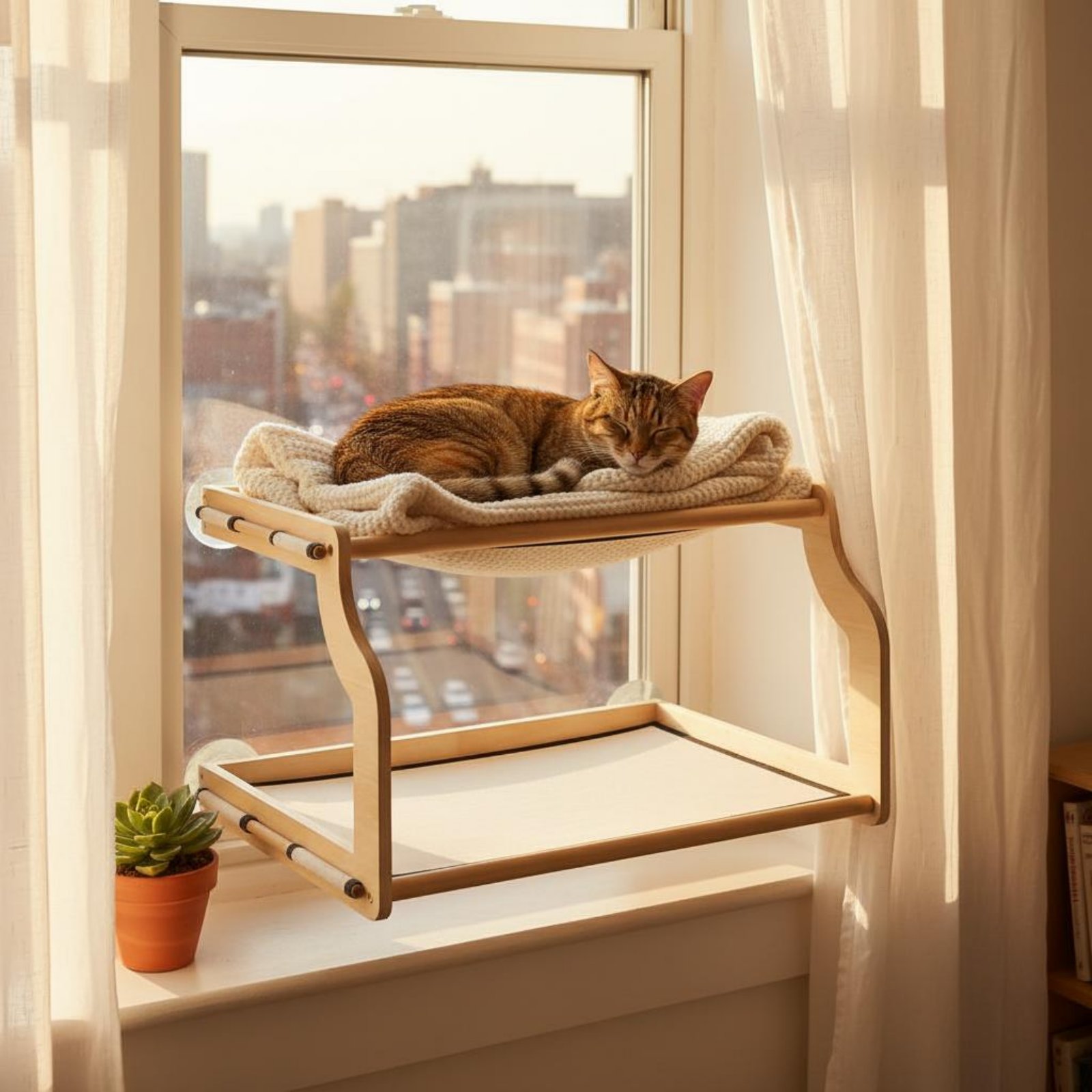 Window Mounted Cat Bed Easy-Mo - Cat Window Perch ulasan dan harga