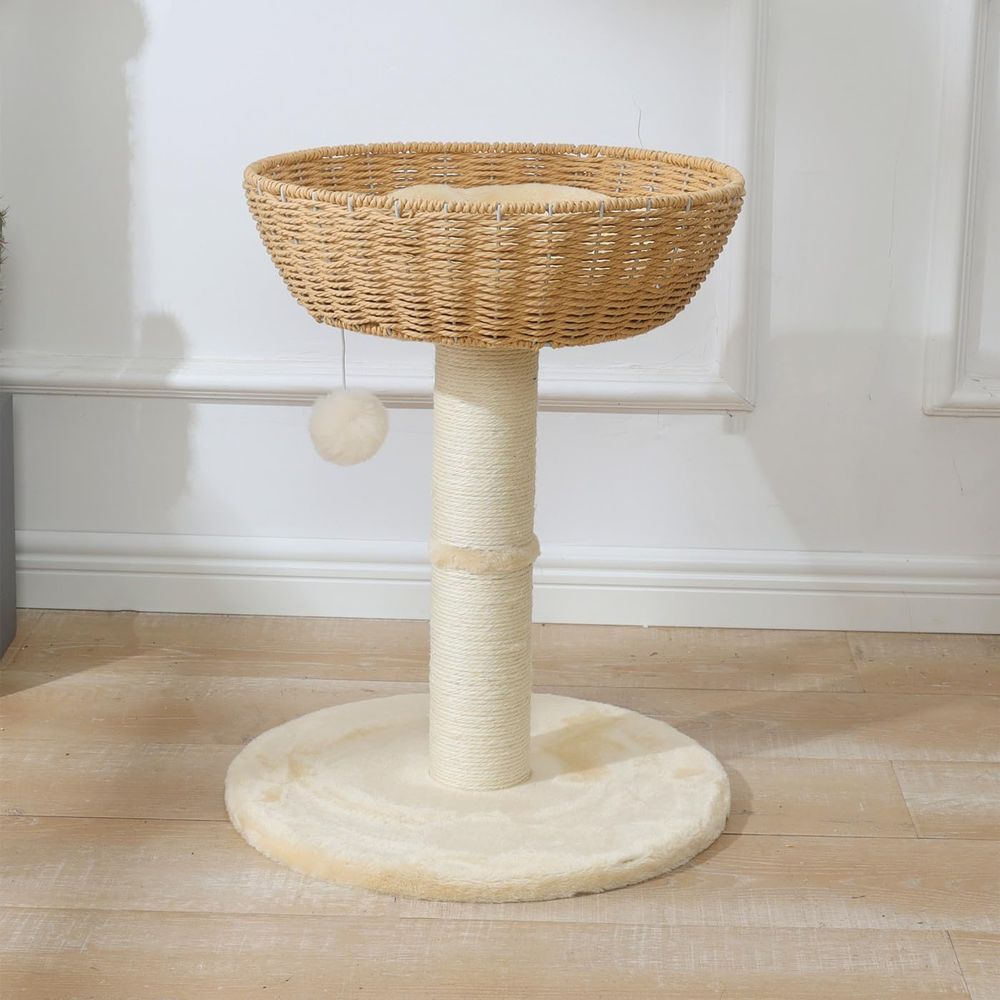 Rattan Wicker Cat Tower with N - Cat Window Perch ulasan dan harga