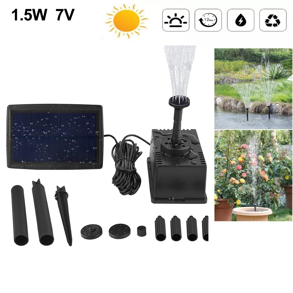 1.5W 7V Solar Fountain Pump Wi - Fish Tank Filter Pump ulasan dan harga