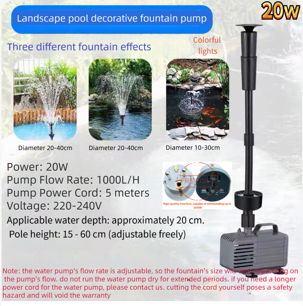 Fountain pump, water pump, lan - Fish Tank Filter Pump ulasan dan harga