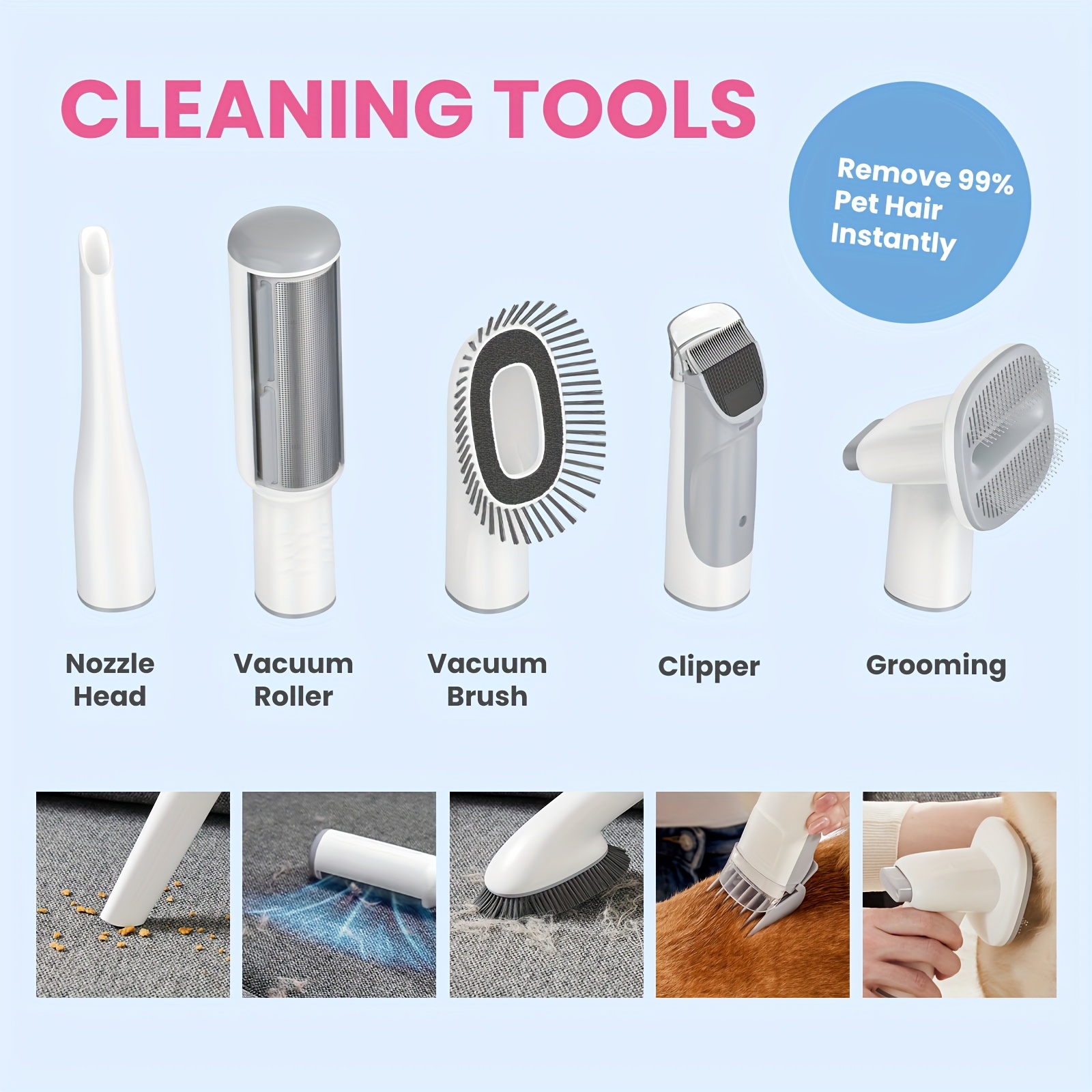 New Pet Grooming Vacuum Kit 5  - Pet Supplies Hours ulasan dan harga