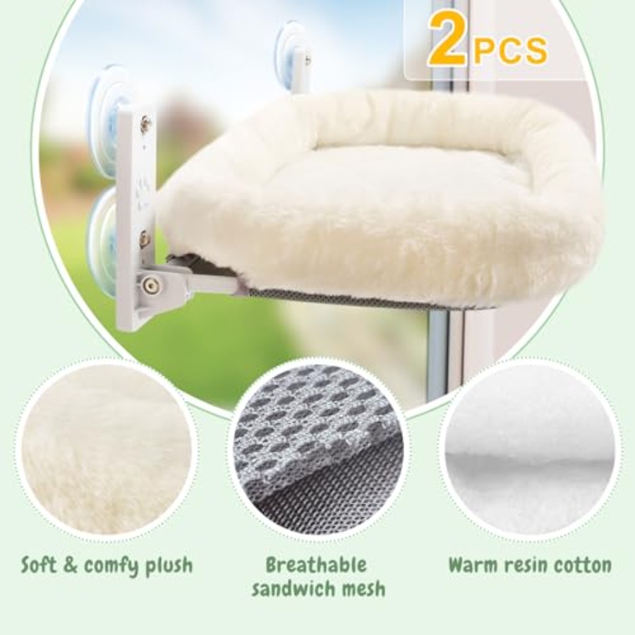 2PCS Cat Window Perch Hammock  - Cat Window Perch ulasan dan harga